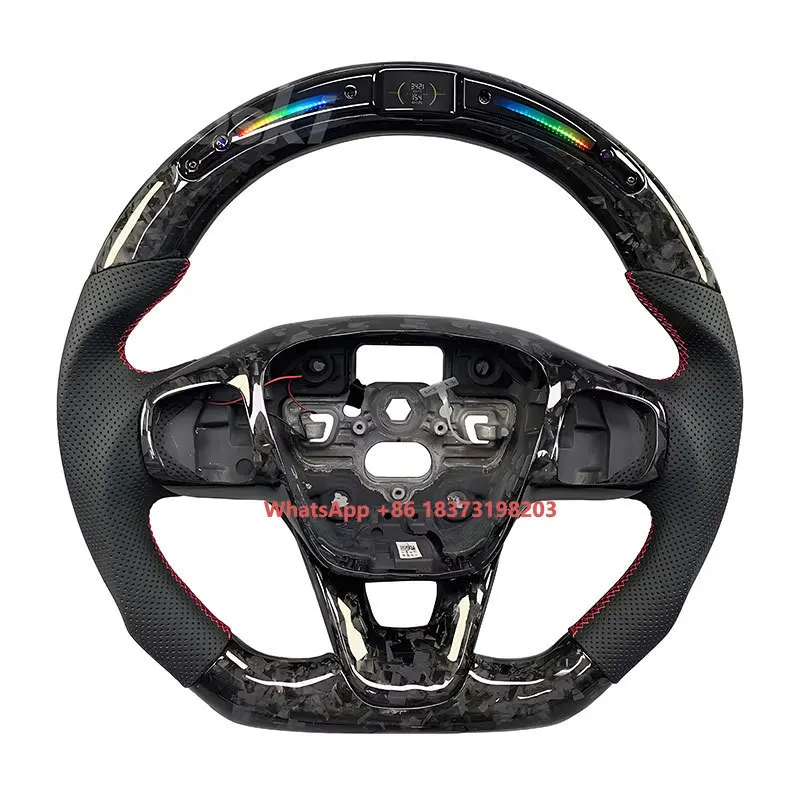 

Customized Real Forged Carbon Fiber Steering Wheel for Focus Fiesta Mk7 ST Mk8 Mk4 Mk3 Mk2 LED RAM Display