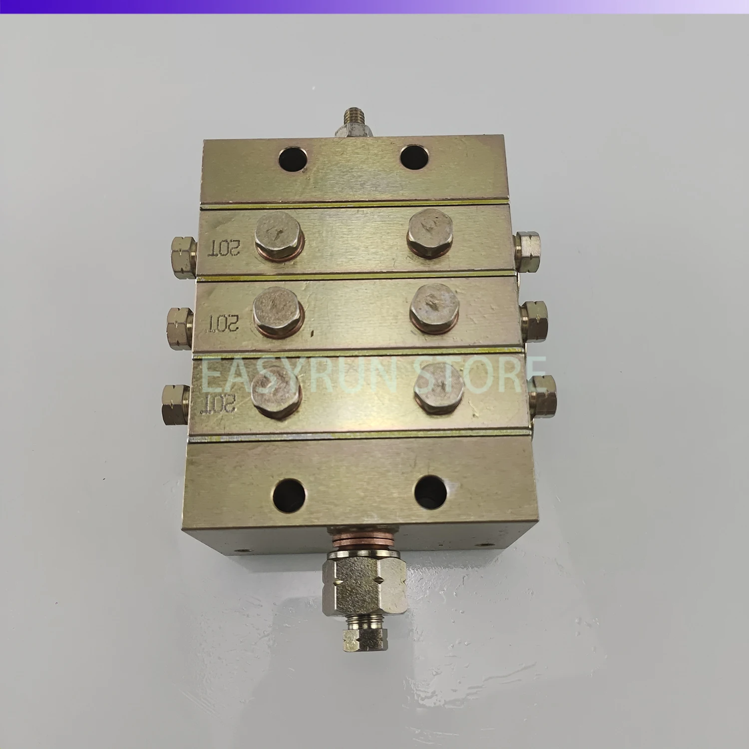 Progressive Grease Lubrication Distributor Metering Device Valve Manifold Block 6 Outlets