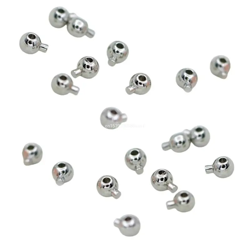 20pcs Spacer Bead Round Bead Connector for Custom Crafts Jewelry Making Supplies Dropship