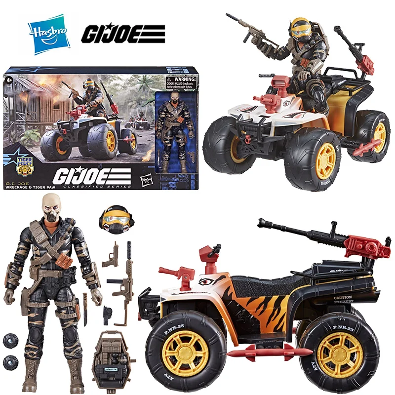 Hasbro G.I.JOE Classified Series 137 Tiger Force Wreckage & Tiger Paw Atv 16Cm Anime Original Action Figure Model Toy Gift