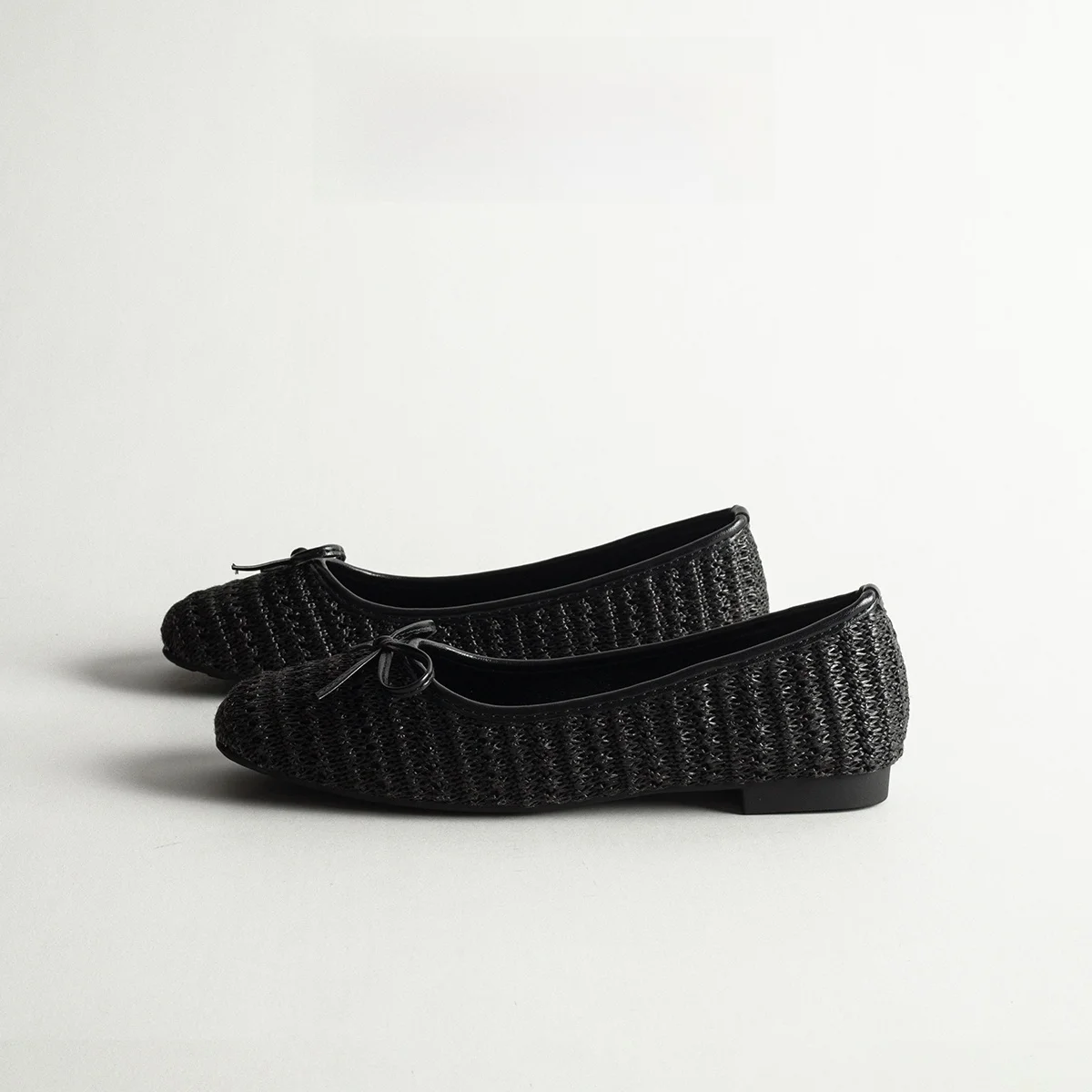 ballet-flat-shoes-women's-casual-breathable-knot-front-low-cut-comfortable-soft-bottom-fashionable-all-season-round-toe
