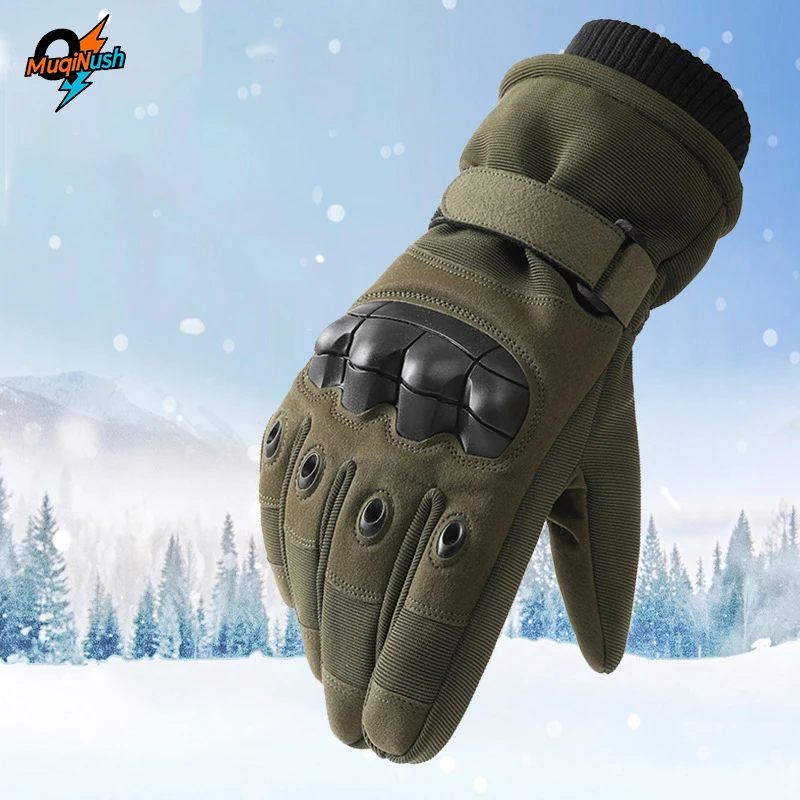 

MuqiNush Winter Motorcycle Gloves Full Finger Touchscreen For Racing Bike Camping Climbing Hiking Riding with Protective Hard