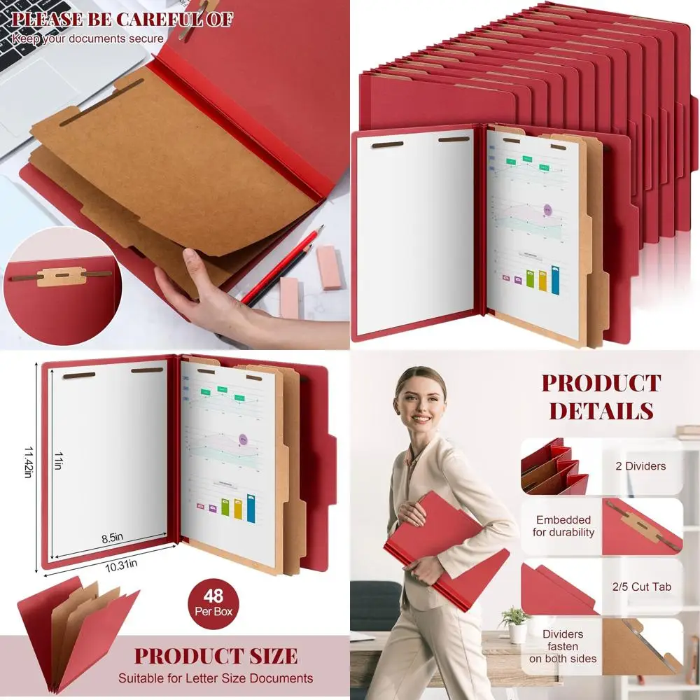 Robuste Drucktafel-Aktenordner im Letter-Format mit Erweiterung und Befestigung, ideal für Lehrer und medizinische Profis, Dark R