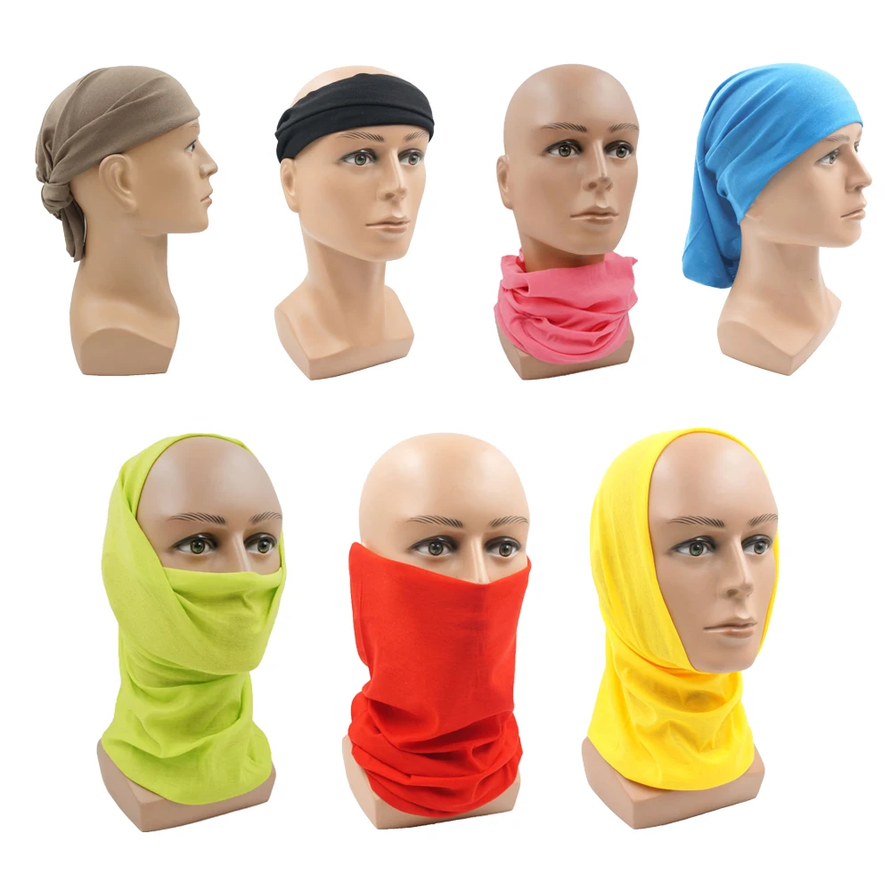 Sun Protective Tube Scarf 9.8\'x19.6\' Summer Cycling Camping Headband Dustproof Face Mask Solid Color Unisex Snood Gaiter Bandana