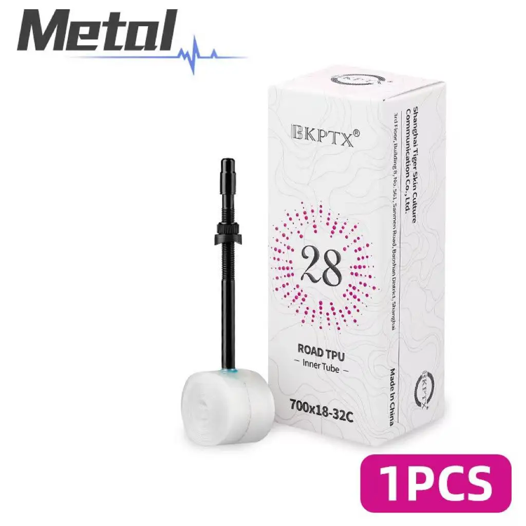 BKPTX 1 Stuks 28g Ultralight Fiets TPU Binnenband 700X18 25 28 32 Road Fiets TPU Materiaal Band 65mm Lengte Franse Ventiel