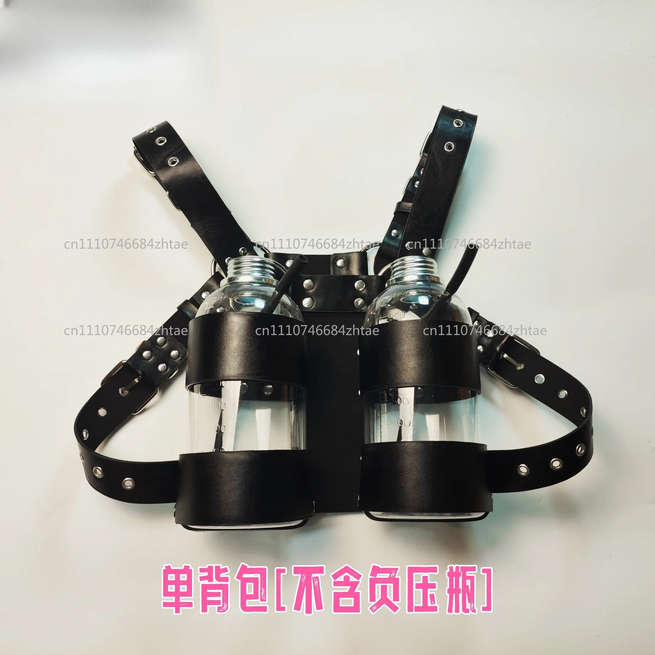 double bottle breathing pressurization,  Latest rubber chemical cat gas mask negative pressure bottle backpack