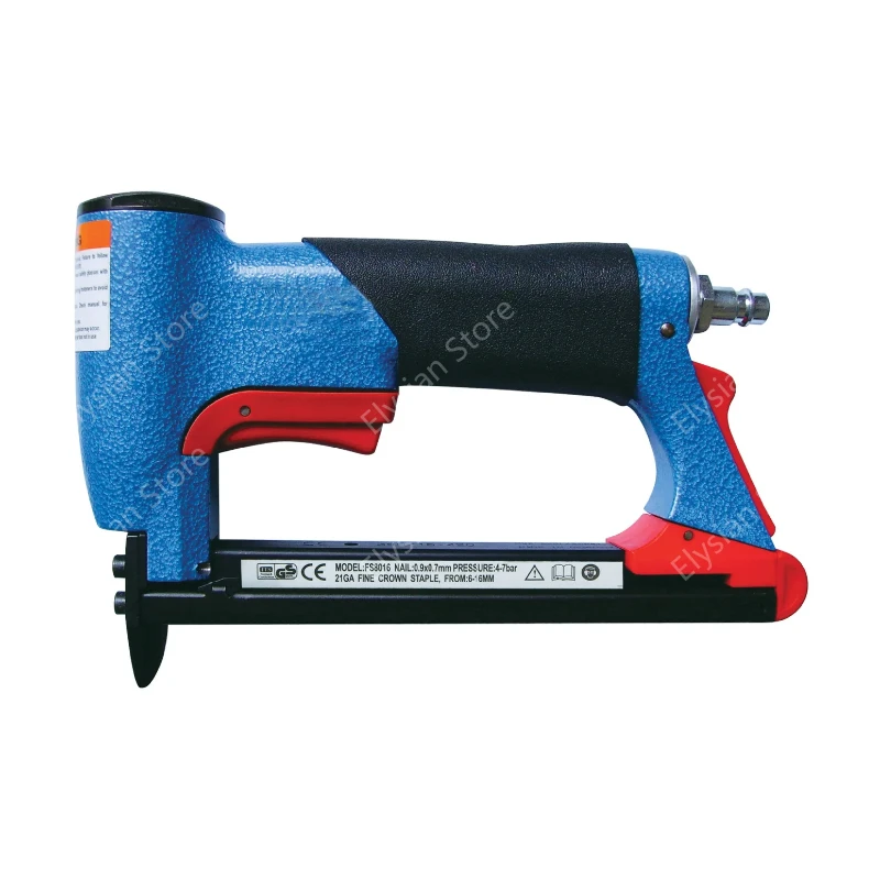 

1/2 Inch Pneumatic Air Stapler Nailer Fine Stapler Tool For Furniture Blue Nailer Tool 4-16mm Woodworking Pneumatic Air Power