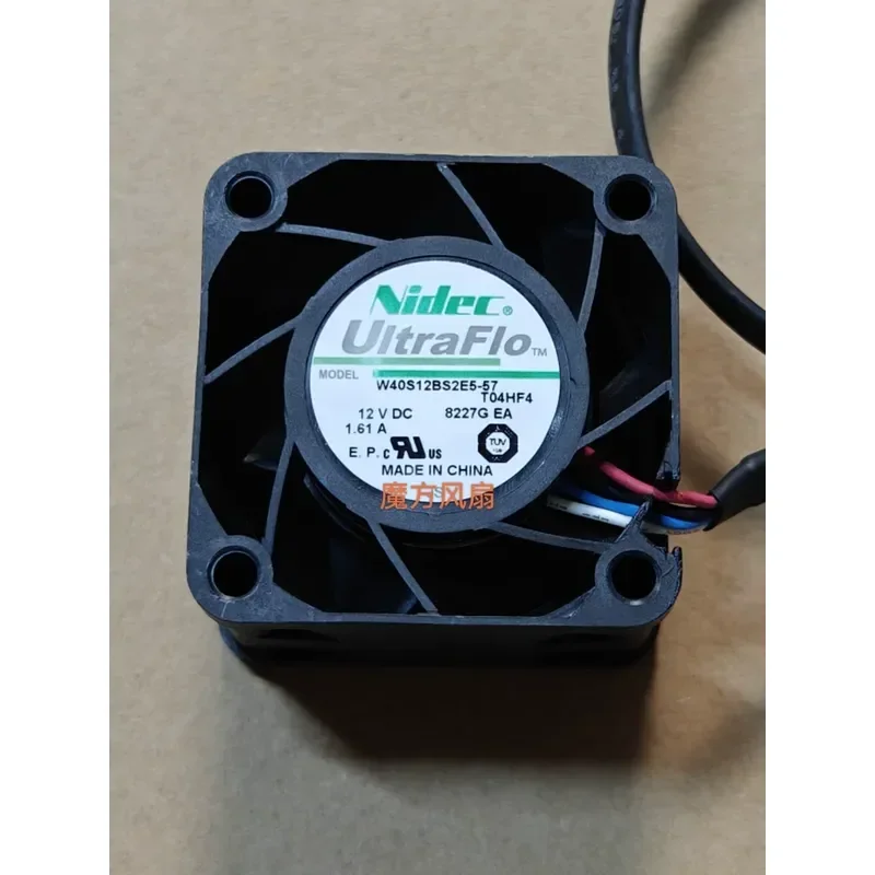 New Original W40S12BS2E5-57 T04HF4 Double Ball 4028 Temperature Control PWM 12V 1.61A Fan for Electronics Cooling