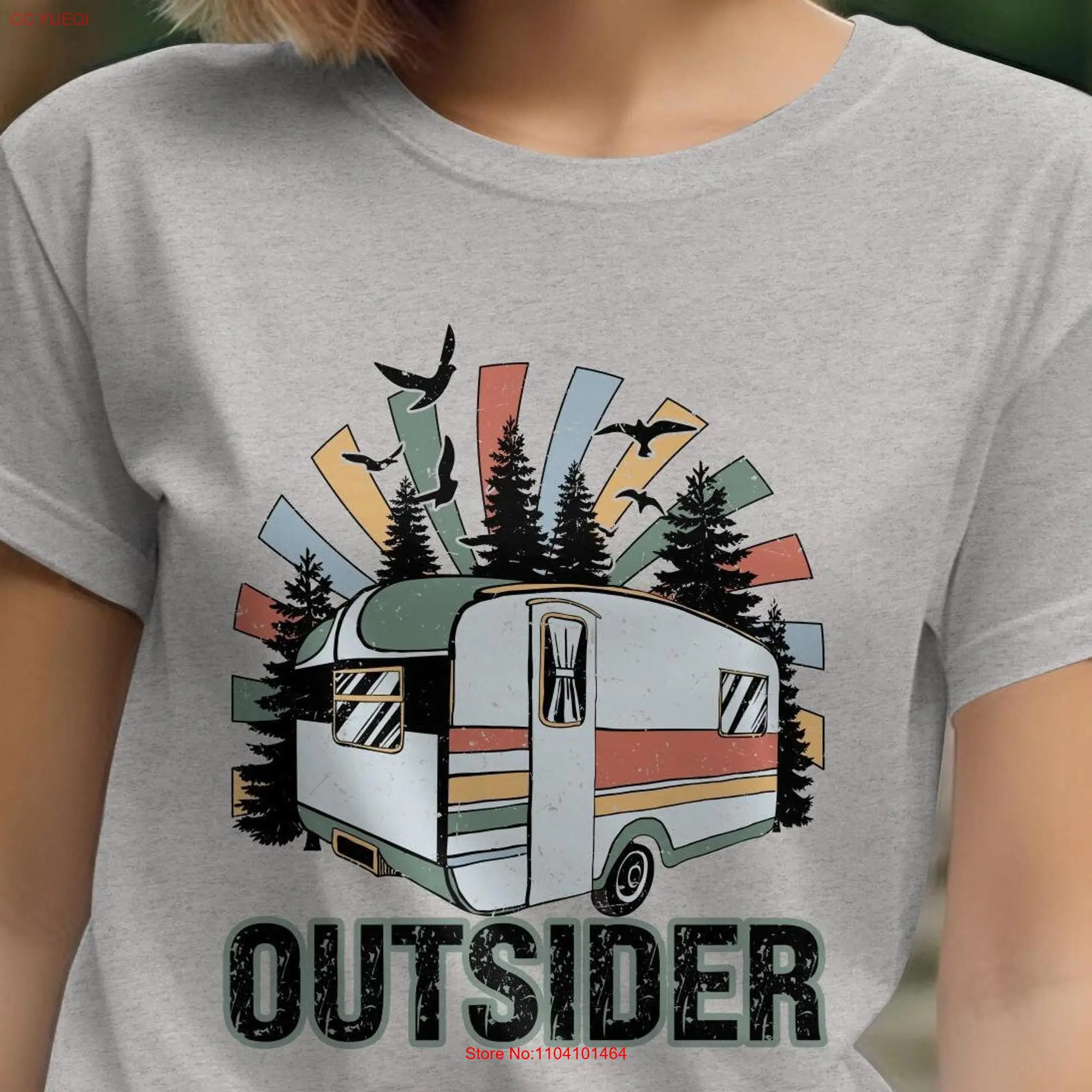 Camp Life T Shirt Adventure Outdoor Outsider Nature Lover Camping Cute Hiking long or short sleeves