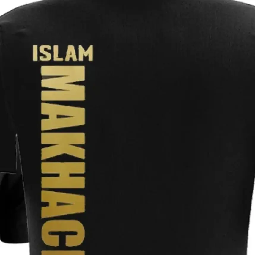 القتال UFC X الإسلام MAKHACHAV موحدة جيرسي في نهاية المطاف الرجال قصيرة الأكمام التدريب جيرسي شعبية بطولة المشجعين تي شيرت