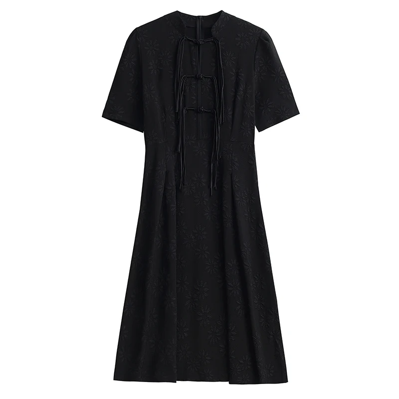 Elegante Retro schlanke junge schwarze verbesserte Cheong sam traditionelle chinesische Qipao Kleid Kleidung für Frauen