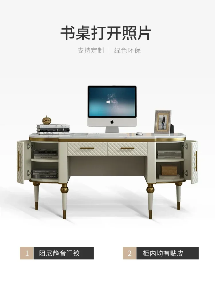 مكتب دراسة إيطالي فاخر مكتب رخامي أوروبي ما بعد الحداثة