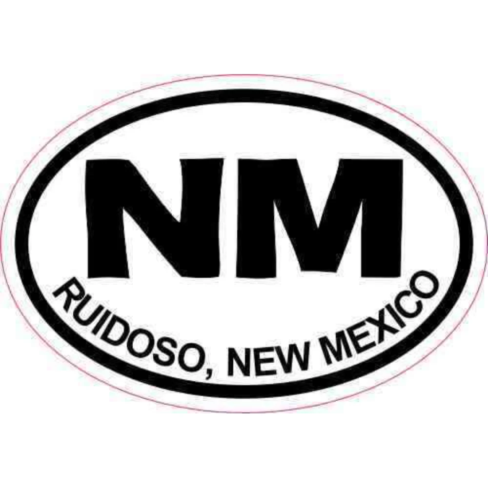 Oval NM Ruidoso New Mexico Car Sticker Eye Catching Decal For Rear Window Travel Souvenir Decoration Vehicle Accessories