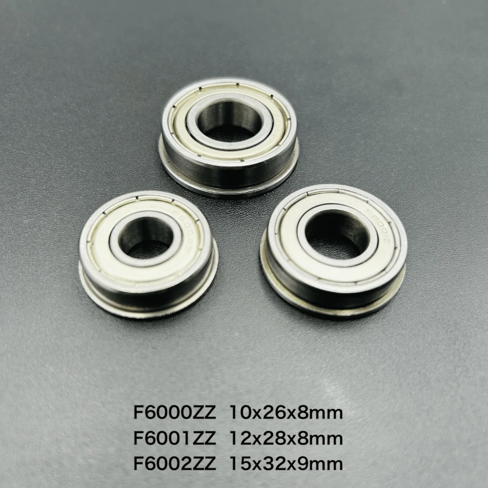 10/15/20Pcs/Lot F6000ZZ 10x26x8mm / F6001ZZ 12x28x8mm / F6002ZZ 15x32x9mm Metal Shield Flange Deep Groove Ball Miniature Bearing