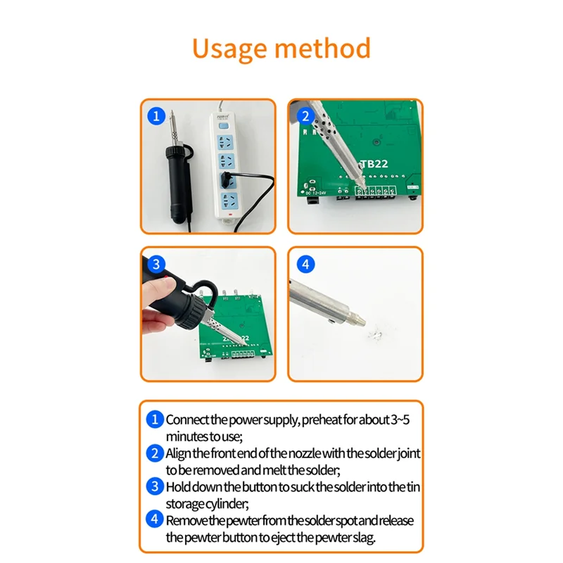

【Must-Haves】Automatic Electric Solder Tin 30W AC220V Desoldering Suction Pump Soldering Remove Pump Electric Soldering Irons EU