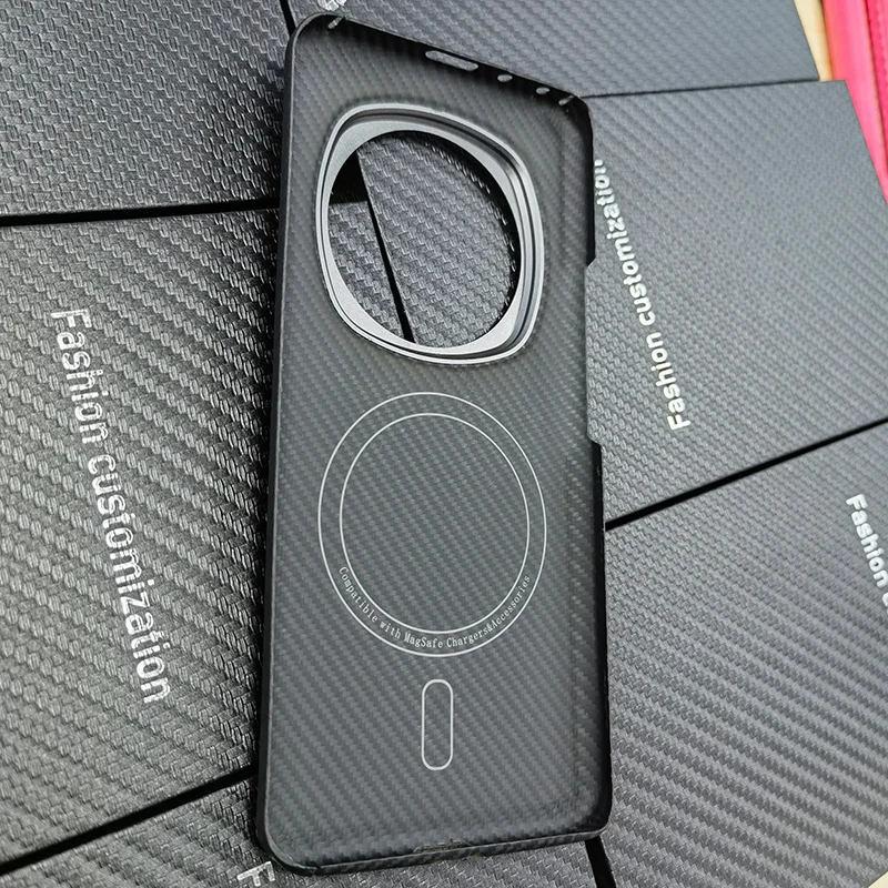 Compatible For Magsafe Magnetic Wireless Charging Carbon Fabric Fiber Case For Honor Magic6 Pro Magic 6 Pro