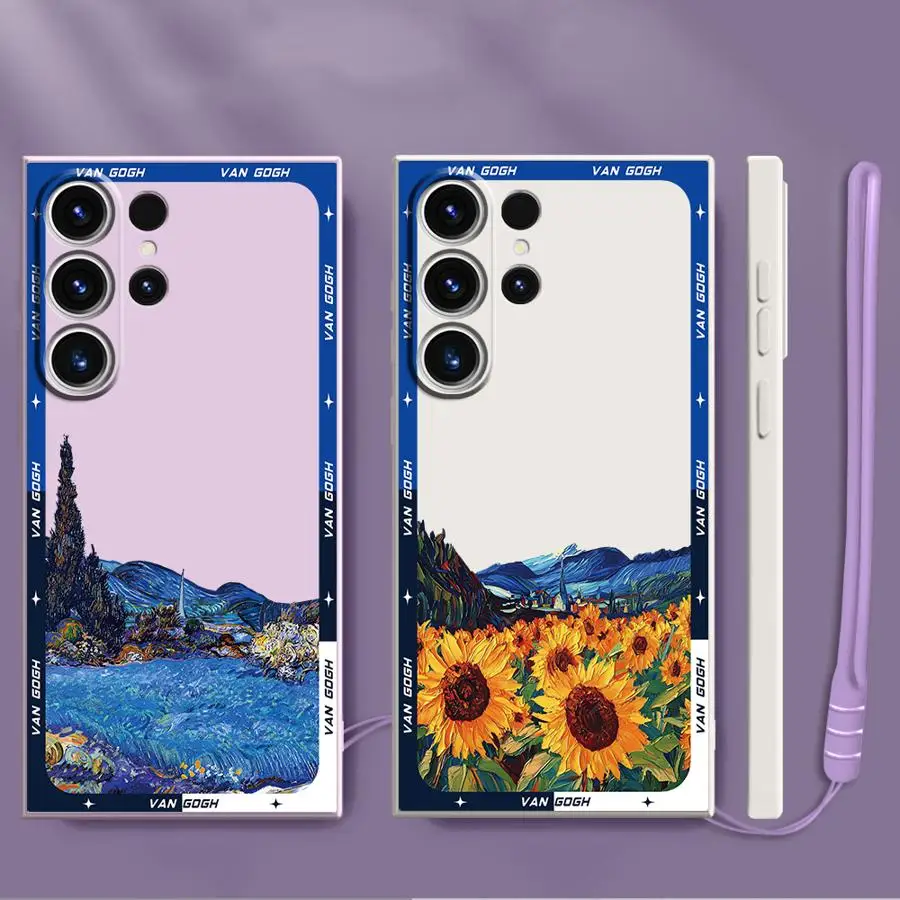 Case for Samsung Galaxy S26 S20 FE S24 Ultra S22 S23 S25Edge S21 Plus Note 20 10 Ultra Phone Cover Van Gogh