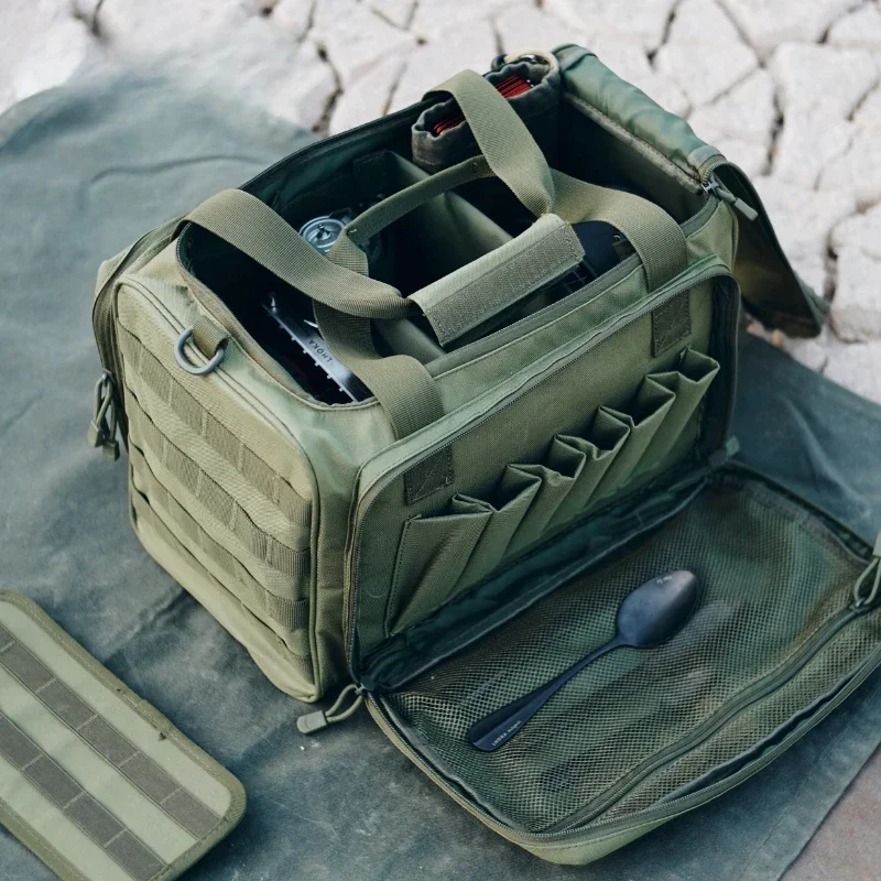 

Outdoor Tableware Storage Bag Outdoor Camping Picnic Field Cooking Bag Tactical Compartment Sundries Portable Shoulder Bag