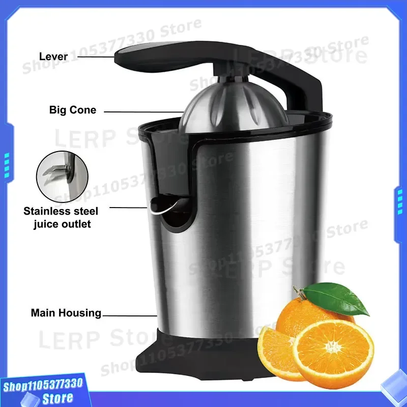 110V Stainless Steel Electric Citrus Juicer American Standard Hand Press Lemon Orange Juice Extractor Taiwan Style Separator
