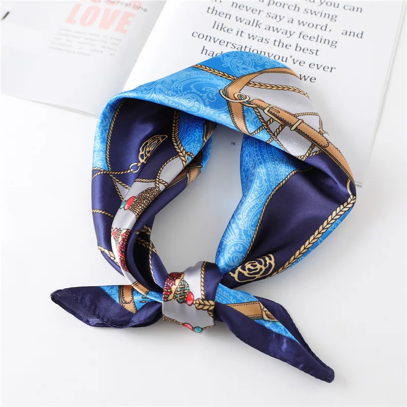 Luxury Brand Women Silk scarf 60*60cm Professional scarf Chain Matching Scarves Spring Summer Headscarf Fashion Hijab Bandana