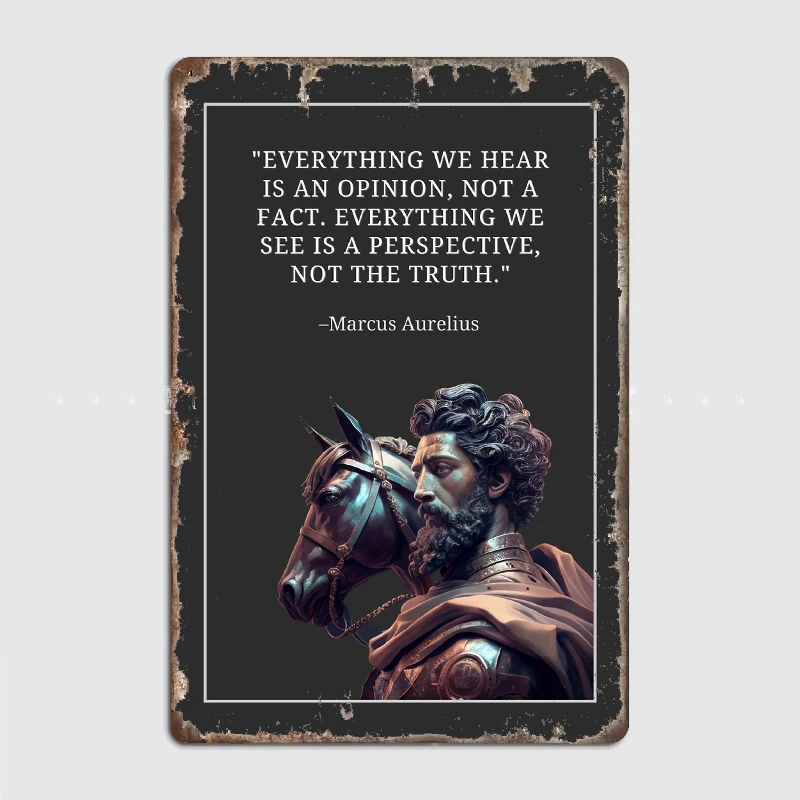 Marcus Aurelius Antoninus Augustus Poster Metal Tin Sign Truck Indoor and Outdoor Home Bar Coffee Kitchen Wall Decoration