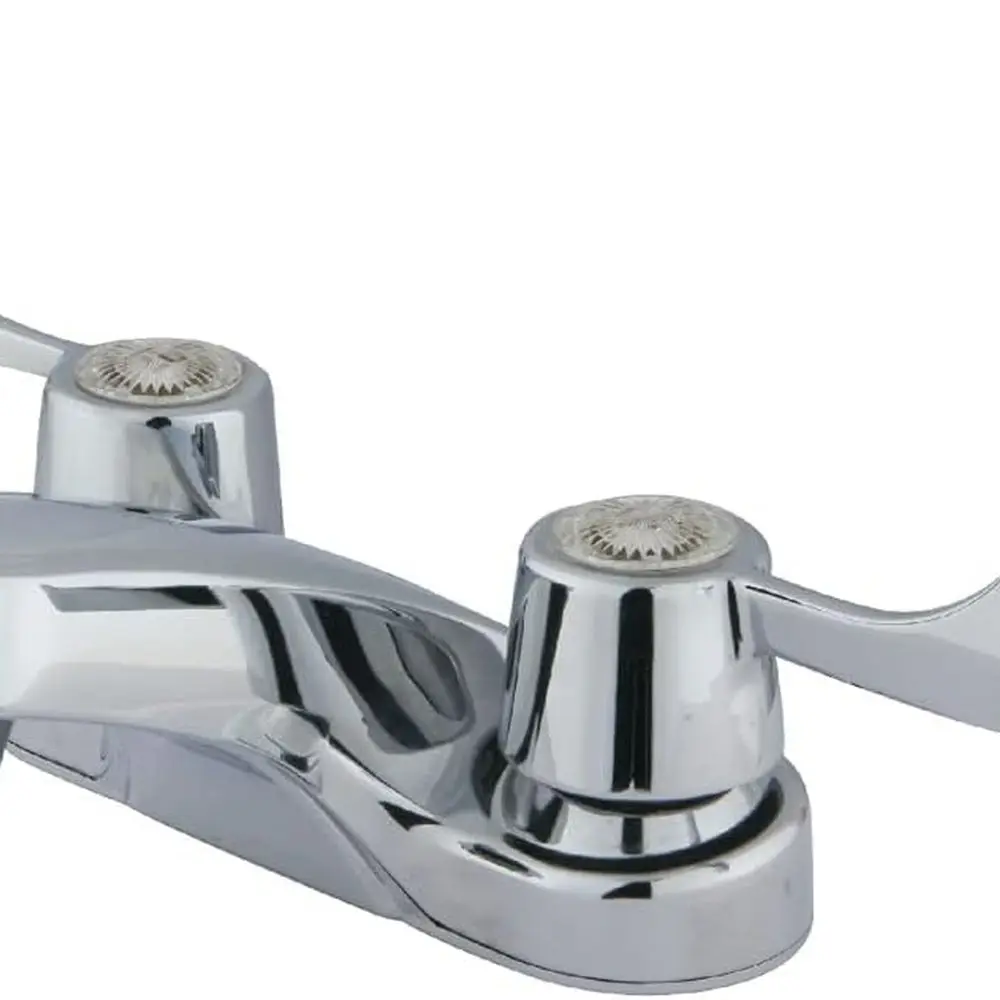 

4-Inch Centerset 3-Hole Deck-Mounted Double Handle Bathroom Faucet
