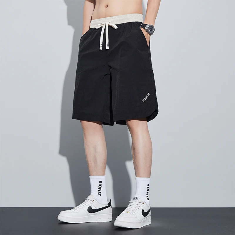 Summer Men American Oversized Breathable Shorts Letter Print Shorts High Street Couple Five-point Shorts Basketball Short Pants