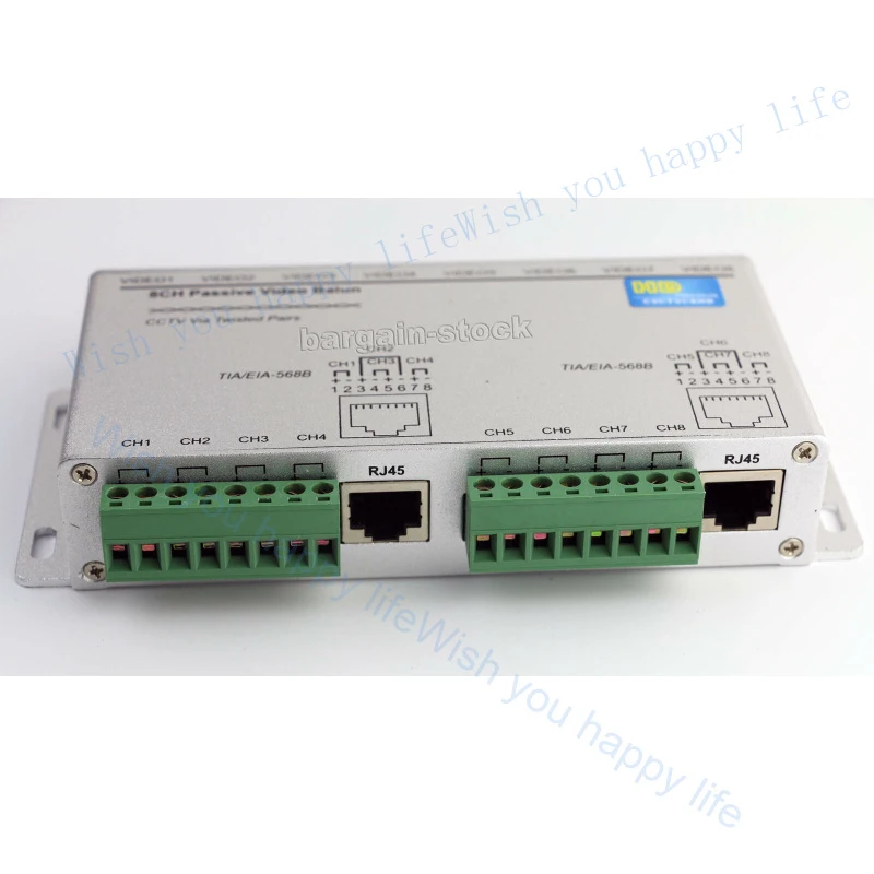LL 8-Channel UTP RJ45 Passive Video Balun Transceiver For CCTV Camera BNC Male 8CH
