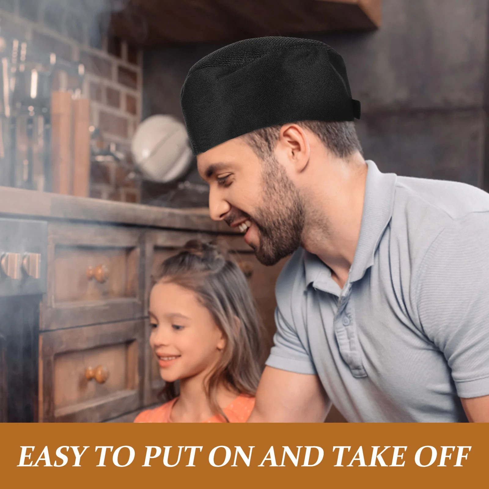 

Kitchen for Simple Style Cooking Caps Restaurant Chef Hat Mesh Uniform Hat For Restaurant Chef Wear