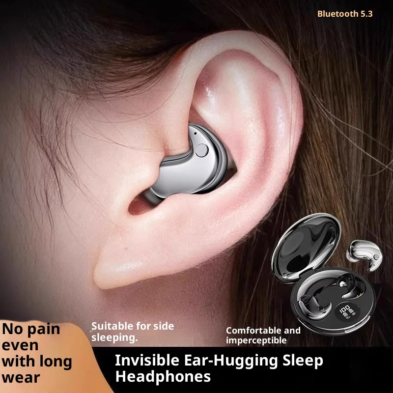 

Bluetooth Sleep Earphones Bone Conduction in Ear Wireless Headset 5.3 Invisible Wearing Long Lasting Pain Free Waterproof Earbud