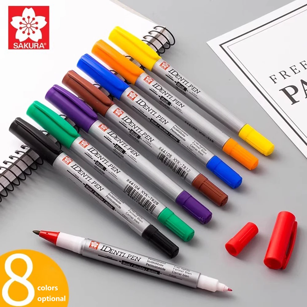 

5/8 шт., маленький двуглавый маркер Japan Sakura на масляной основе, водостойкий, быстросохнущий, для рисования граффити, школьные и офисные принадлежности