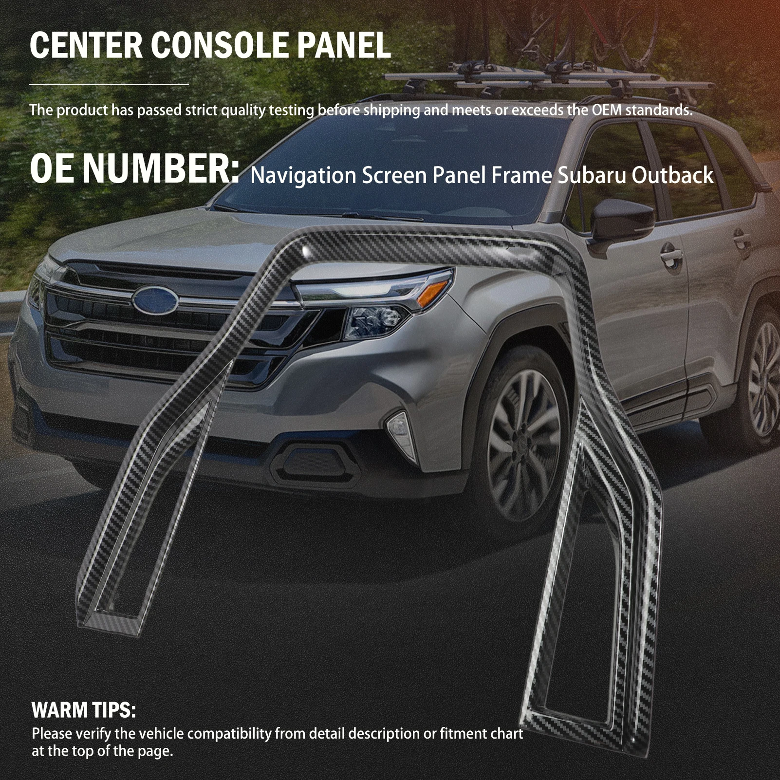 

Interior Dashboard Navigation Screen Panel Frame Sticker Decoration Cover Air Vent Trim for Outback Legacy Accessories 2020-2025