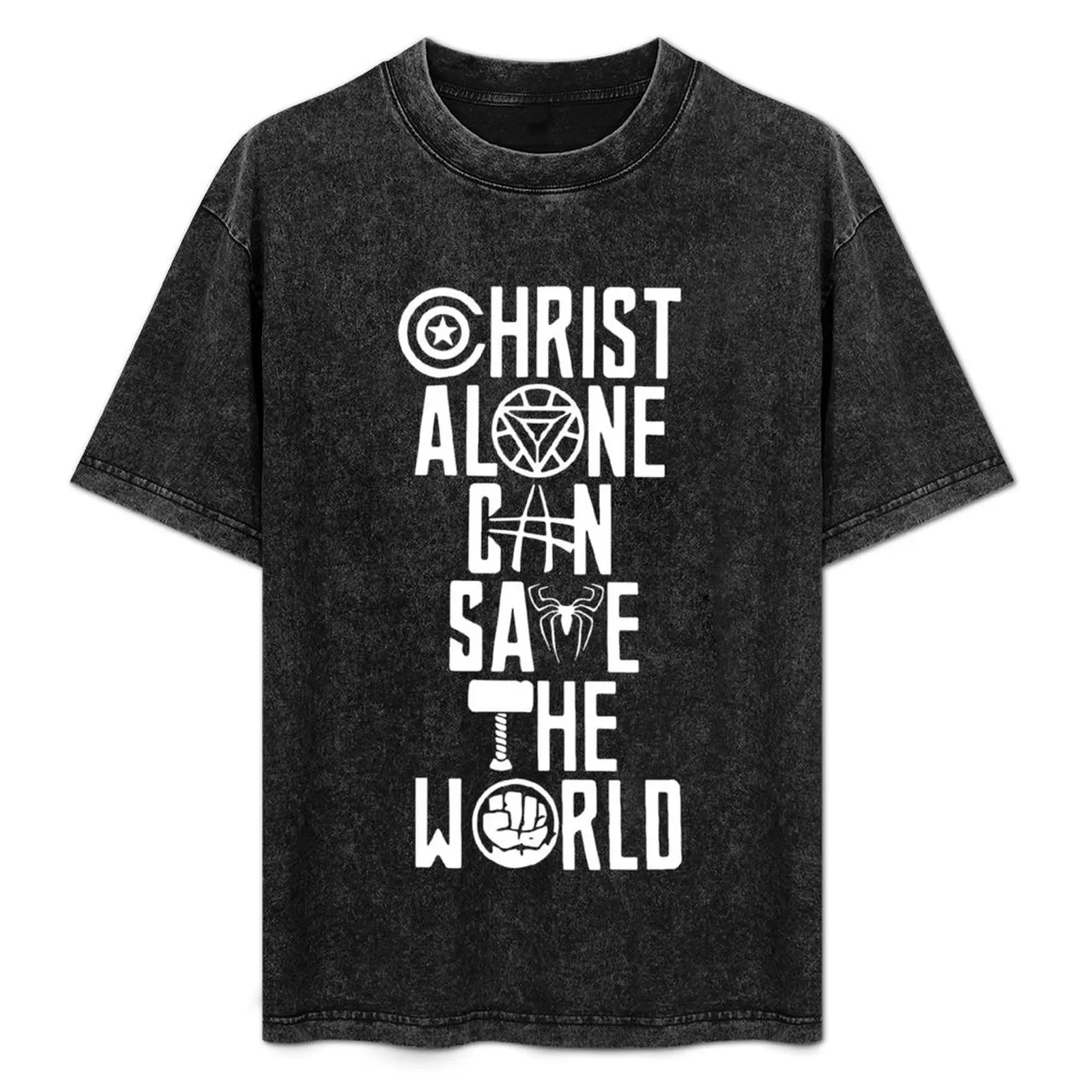 

christ alone can save the world christian T-Shirt custom shirt man clothes essential t shirt mens clothing