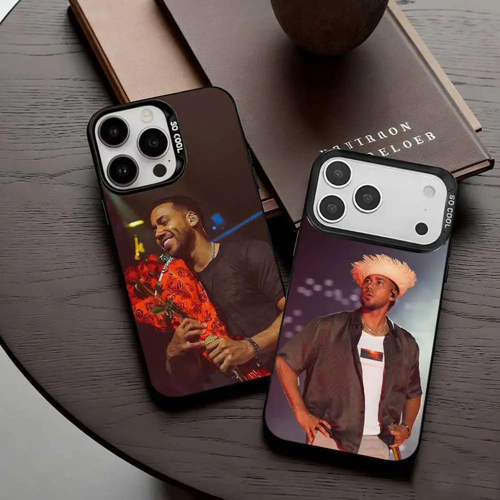 

Singer R-Romeo Santos Phone Case For iPhone17,16,15,14,13,12,11 Plus,Pro Max Candy Silver Plated Inside Cover