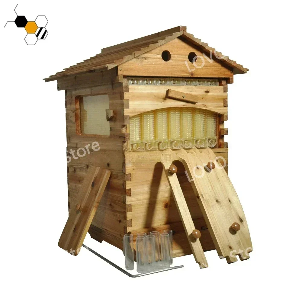 Automatic Wooden Beehive, Self Flowing, Hot Selling