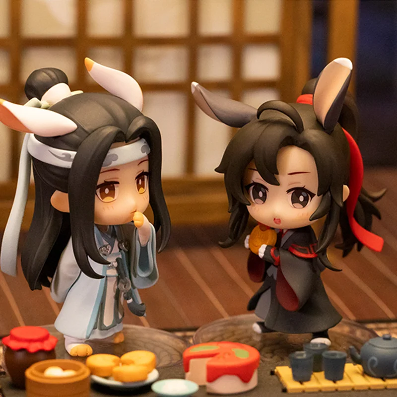 

Mo Dao Zu Shi Anime Figures Wei Wuxian Anime/Lan Wangji Night Candle Stays On The Moon Stand Model Toy Gift Q Version Dolls