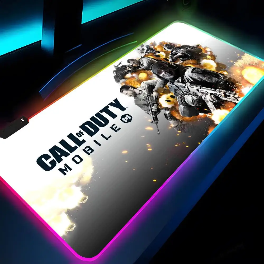 Call Of Game Duty 2 Mouse Pad Rgb Xxl Laptop Mat Gaming Mousepad Backlit Keyboard Gamer Girl Table Pads Desk