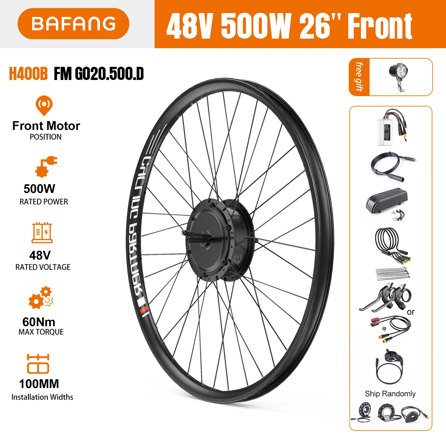 Bafang 48 V 500 W 750 W achtermotor elektrische fiets conversiekit - voor 26 inch 27,5 inch 28 inch 700C wielcassette 135-142 mm
