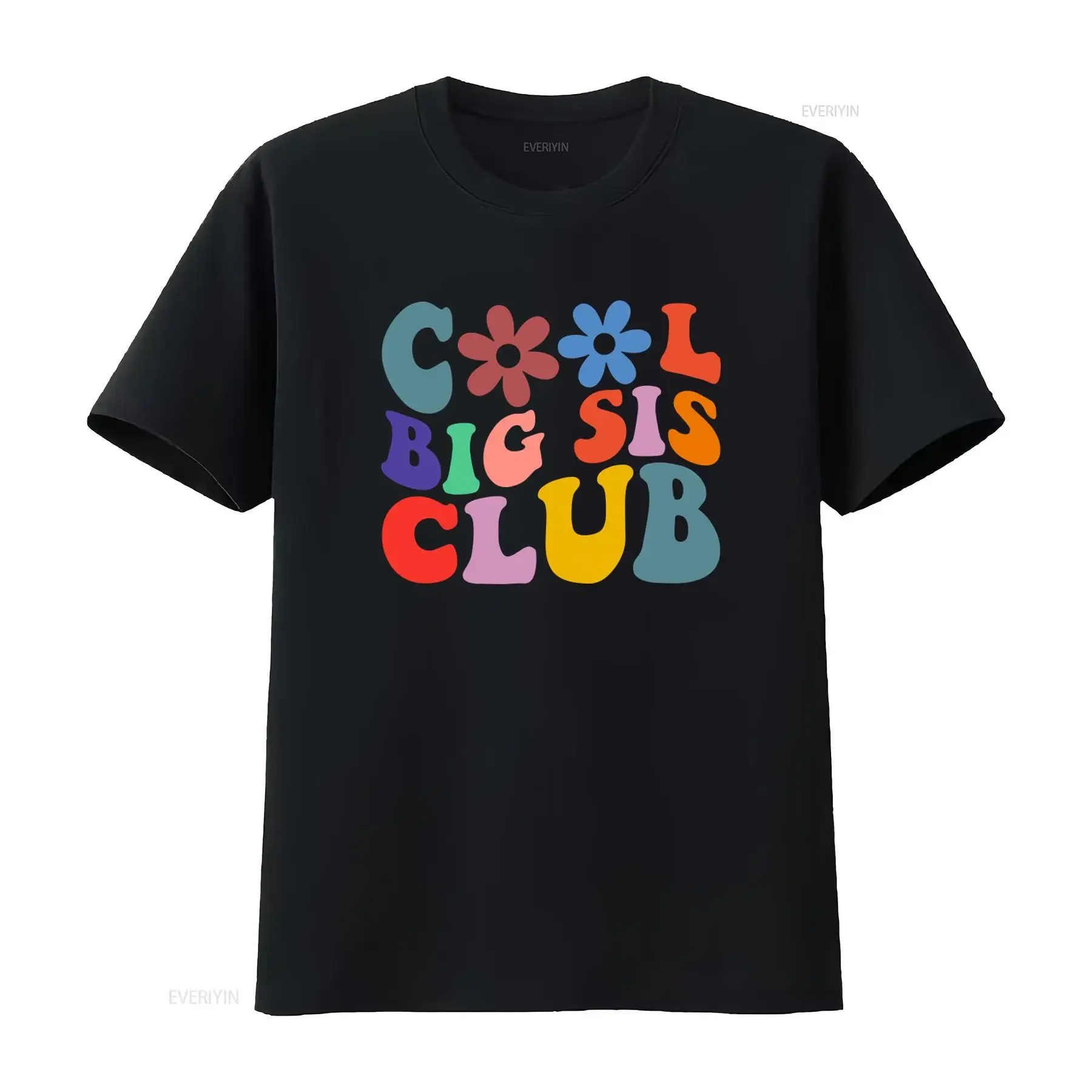 Cool Big Sis Club T Shirt Front and Back Print for Birthday Sister Stylish Fun vintage Washed Unisex Versatile designer clothes