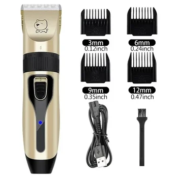 Dog Professional Hair Clipper Electrical Grooming Trimmer for Pets USB Rechargeable Cat Shaver Animals Haircut Machine 6