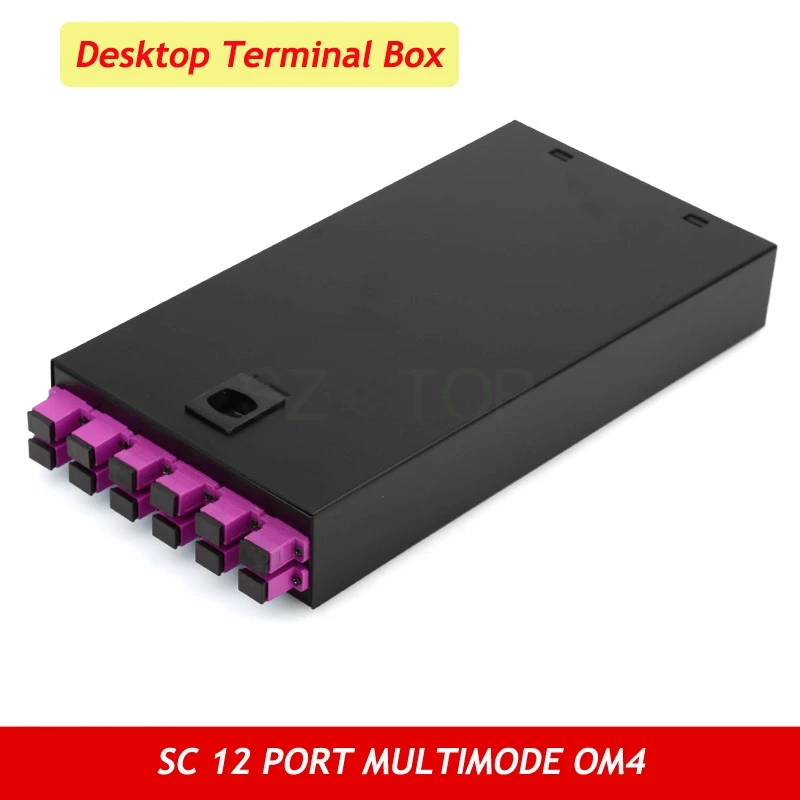 Fibra óptica Terminal Box com Pigtail, Fiber Patch Panel, Desktop Pigtail, SC FC, Desk Tipo Terminal Box, personalizado, 12 Portas