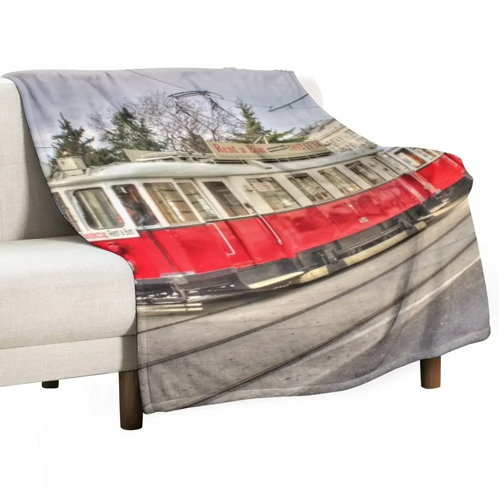 

Old Tram Throw Blanket Beach Bed linens Personalized Gift Blankets For Bed Blankets