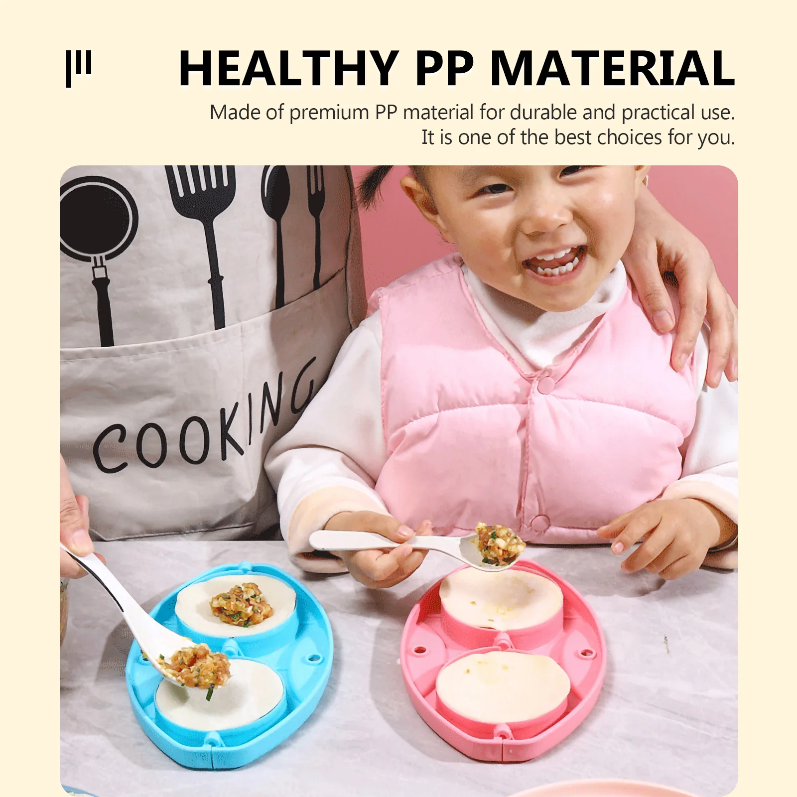 

2pcs Simple Dumpling Skin Folding Molds Manual Tools For Home Kitchen Easy Clean Pressed Dough Wrappers Sealing Crimping Design