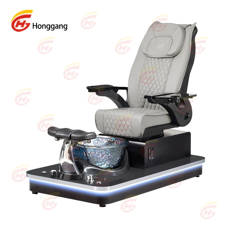 Luxury Modern Professional Foot Spa Massage Manicure Electric Magnetic Jet Throne Pedicure Chair for Nail Salon Furniture