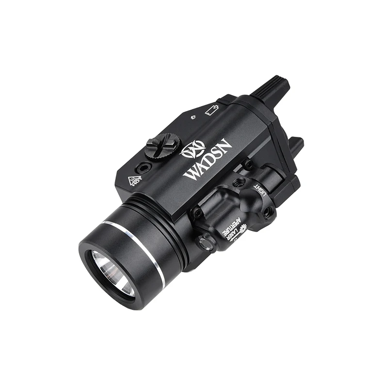 WADSN T-1 HL lampu senjata taktis gantung, senter strobo senapan airsoft X300 X400 800 lumens merah dot hijau G 17 18 19