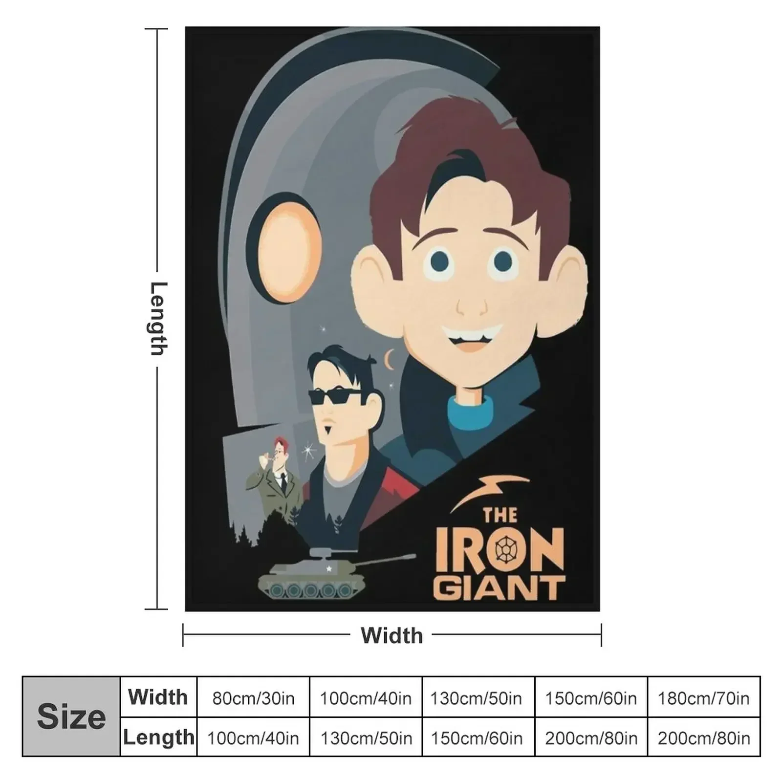 The Iron Giant - Animated Movie Artwork Throw Blanket Blankets Sofas Of Decoration Plaid Beach For Baby Retros Warm Blankets