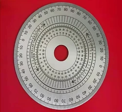 Stainless steel disc mechanical universal dial accessories measuring arc ruler 150x22