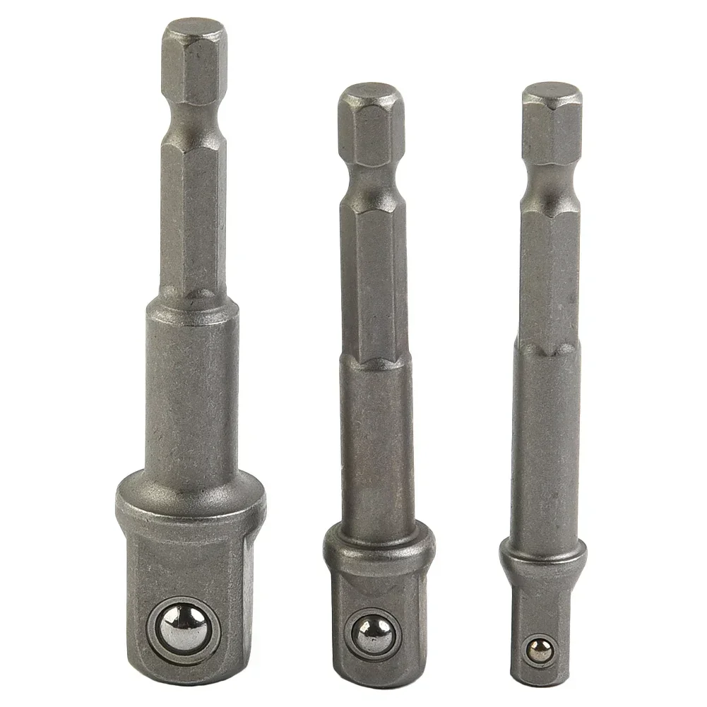 Complete Socket Adapter Set for Power Tools 3pcs Hex Shank Drill Bit Extension Rods Suitable for Impact Drivers