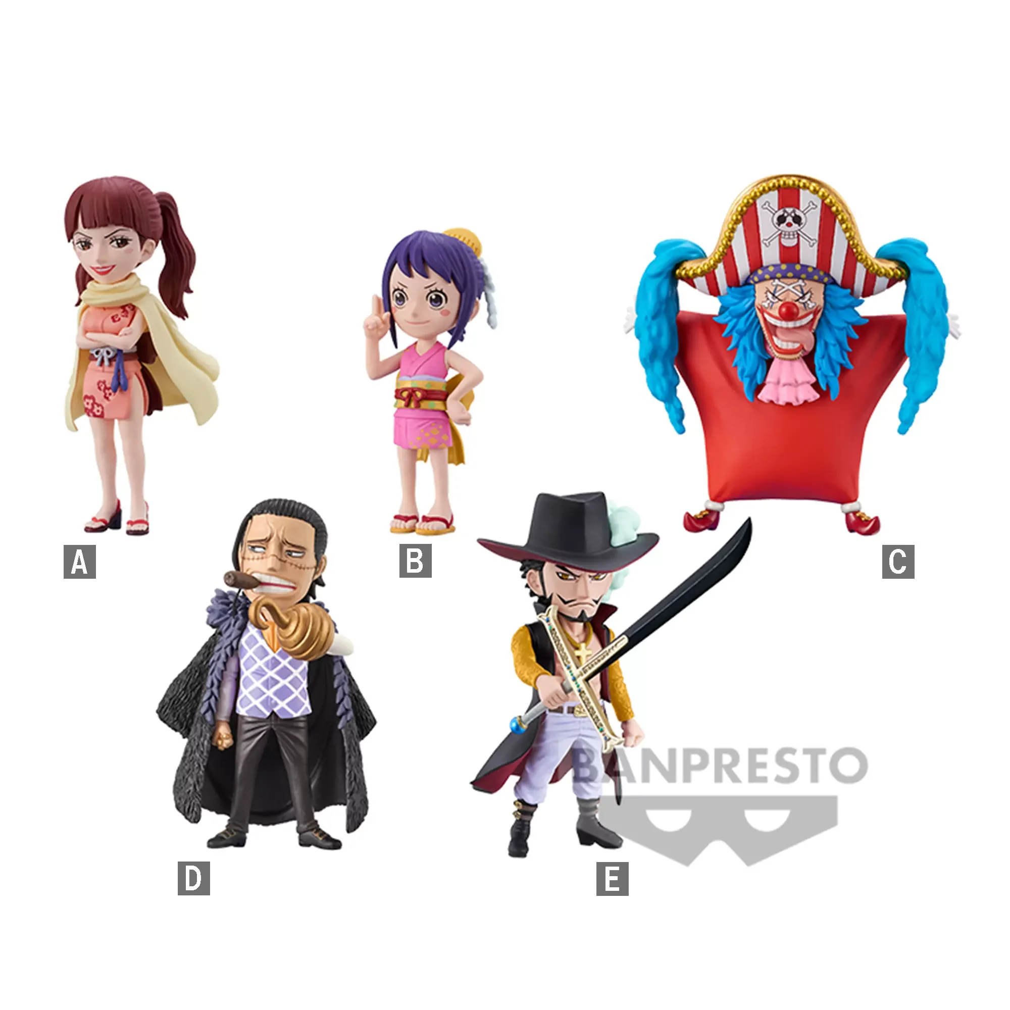 

Оригинальные фигурки Bandai One Piece Anime WCF: Шинобу Куроцуми, Тама Багги, Дракул Михоук, Сэр Крокодил, ПВХ, коллекционные игрушки, подарок