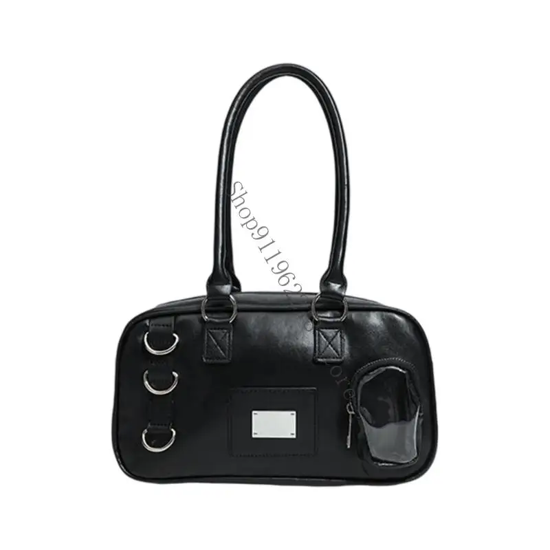 

Stylish PU Leather Underarm Bag With Zipper Closure Shoulder BagsLarge Handbag 066F